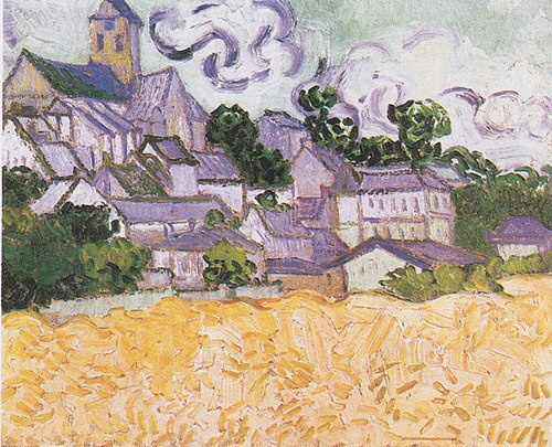 Vue sur Auvers avec champ de blé, 1890, Vincent van Gogh