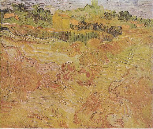 Wheat Fields with Auvers in the Background, 1890, Vincent van Gogh