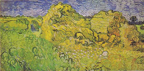 Champ aux meules de blé, 1890, Vincent van Gogh