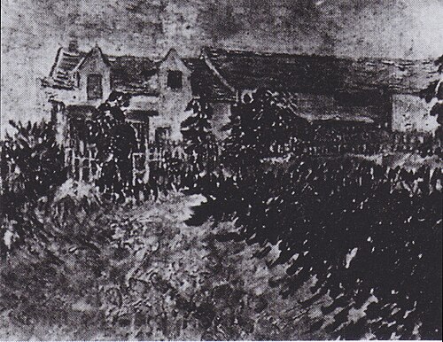 House with Sunflowers, 1890, Vincent van Gogh