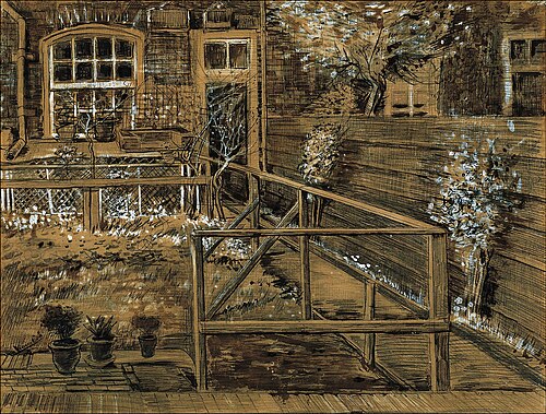 Back Garden of Sien's Mother's House, 1882, Vincent van Gogh