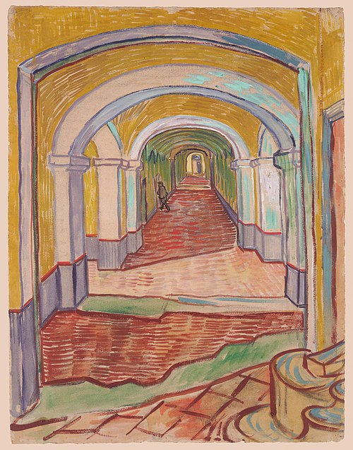Corridor in the Asylum, 1889, Vincent van Gogh
