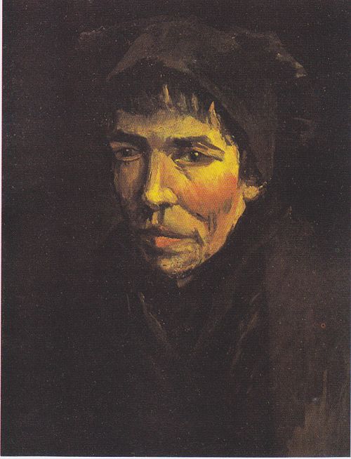Head of a Peasant Woman with Dark Cap, 1885, Vincent van Gogh