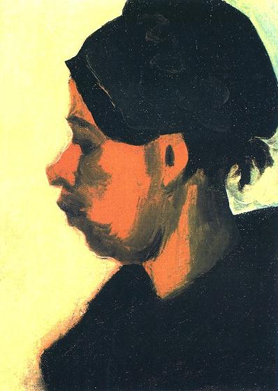 Head of a Peasant Woman with Dark Cap, 1885, Vincent van Gogh