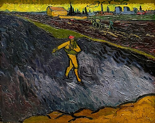 The Sower: Outskirts of Arles in the Background, 1888, Vincent van Gogh