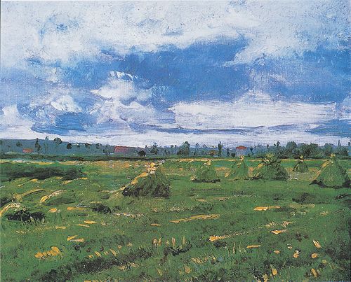 Wheat Fields with Stacks, 1888, Vincent van Gogh