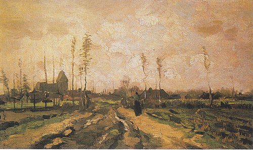 Landscape with Church and Houses, 1885, Vincent van Gogh