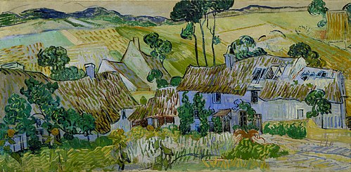 Chaumières sur une colline, 1890, Vincent van Gogh