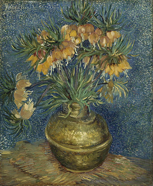 Fritillaires couronne imperiale dans un vase de cuivre, 1887, Vincent van Gogh