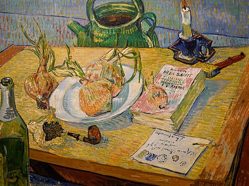 Nature morte avec planche à dessin et oignons, 1889, Vincent van Gogh