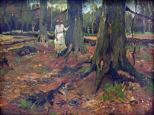 Fille en blanc dans les bois, 1882, Vincent van Gogh