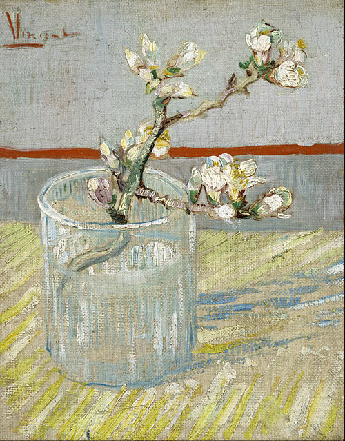 Branche d'amandier en fleur dans un verre, 1888, Vincent van Gogh