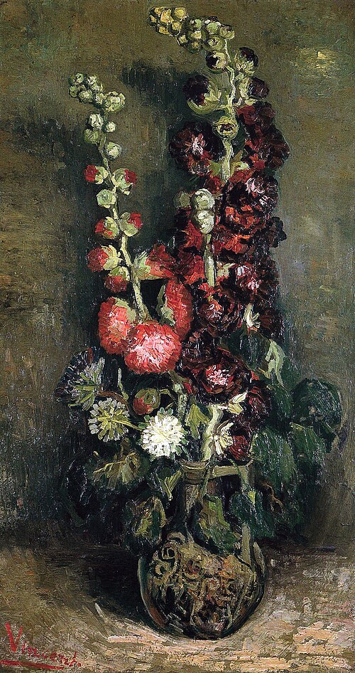 Vase de roses trémières, 1886, Vincent van Gogh