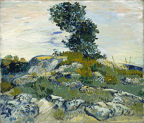 Collines rocheuses de chênes, 1888, Vincent van Gogh
