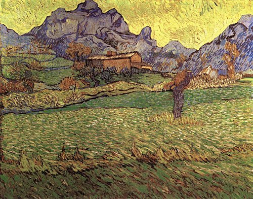 Champs de blé dans un paysage montagneux, 1889, Vincent van Gogh