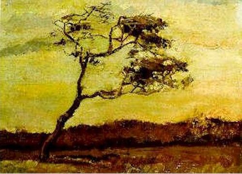 Arbre fouetté par le vent, 1883, Vincent van Gogh