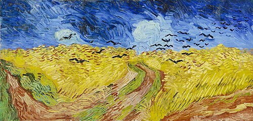 Champ de blé aux corbeaux, 1890, Vincent van Gogh