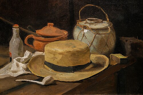nature morte au chapeau de paille, 1885, Vincent van Gogh