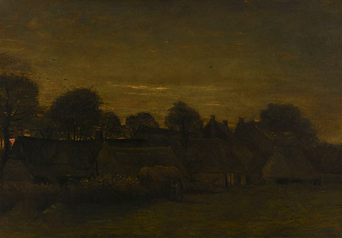 Farming Village at Twilight, 1884, Vincent van Gogh