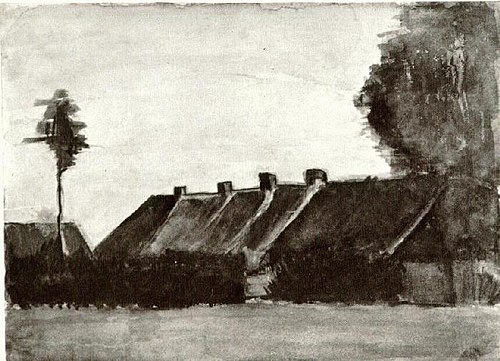 Group of Farmhouses, 1883, Vincent van Gogh