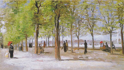 Terrace in the Luxembourg Gardens, 1886, Vincent van Gogh