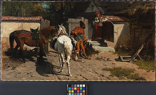Courtship, 1874, Józef Brandt