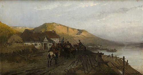 On the Dniester River, 1875, Józef Brandt