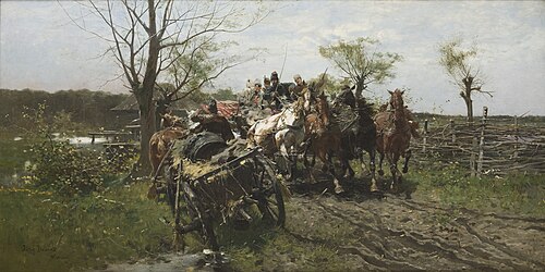 Meeting on a Bridge, 1884, Józef Brandt
