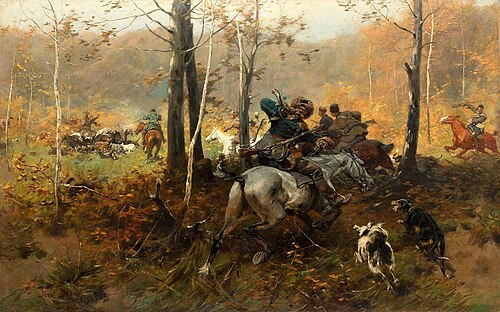 Hunting, 1890, Józef Brandt
