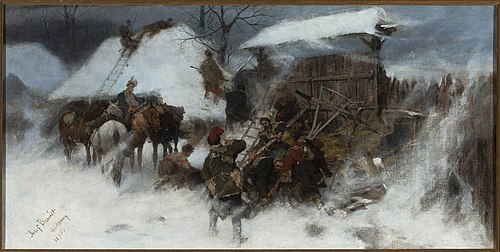 Defense of a manor (Bar Confederates)., 1875, Józef Brandt