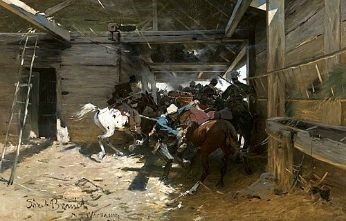 Call to arms., 1880, Józef Brandt