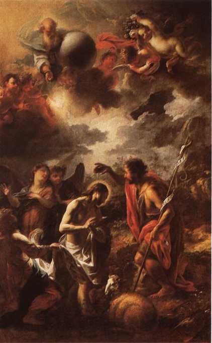 Christening of Jesus by John Baptist, 1716, Peter Johannes Brandl