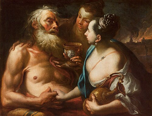 Lot and His Daughters, , Peter Johannes Brandl