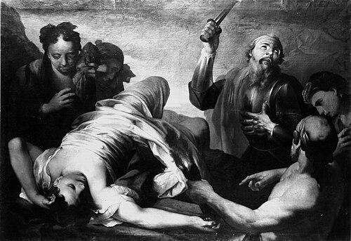Jephthah offers his daughter to the Lord, 1701, Peter Johannes Brandl