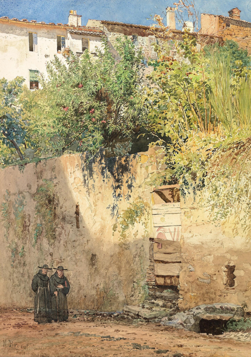 A wall in Palestrina., 1878, Niels Anders Bredal