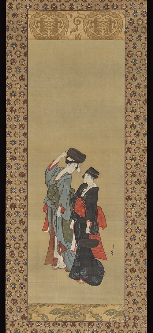 Women Carrying Pots for the Tsukuma Festival, 1881, Hokusai