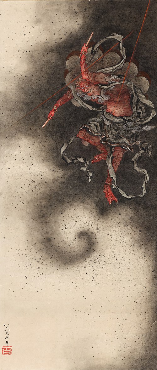 Thunder God, 1847, Hokusai