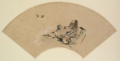 Risshi by the Sea Watching Birds, 1819, Hokusai