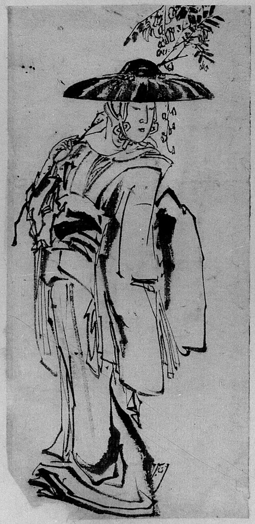Fuji Musume, the Wisteria Maid, 1799, Katsushika Hokusai