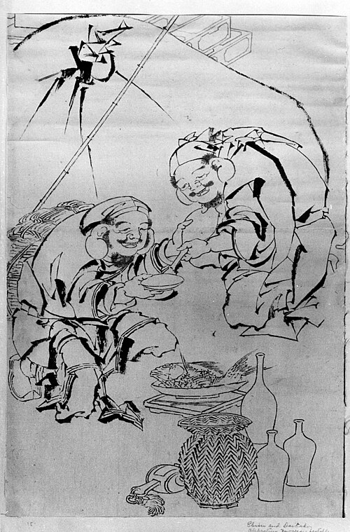 Ebisu and Daikoku Celebrating the New Year Festival, 1804, Hokusai