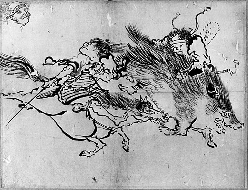 Two Figures, 1824, Hokusai