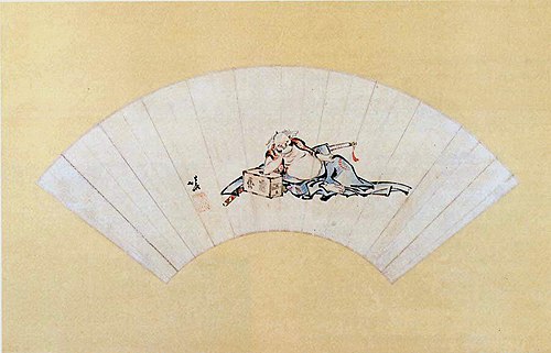 Drunken Asaina, 1810, Hokusai