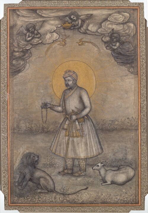 Portrait of the Aged Akbar, 1645, Govardhan