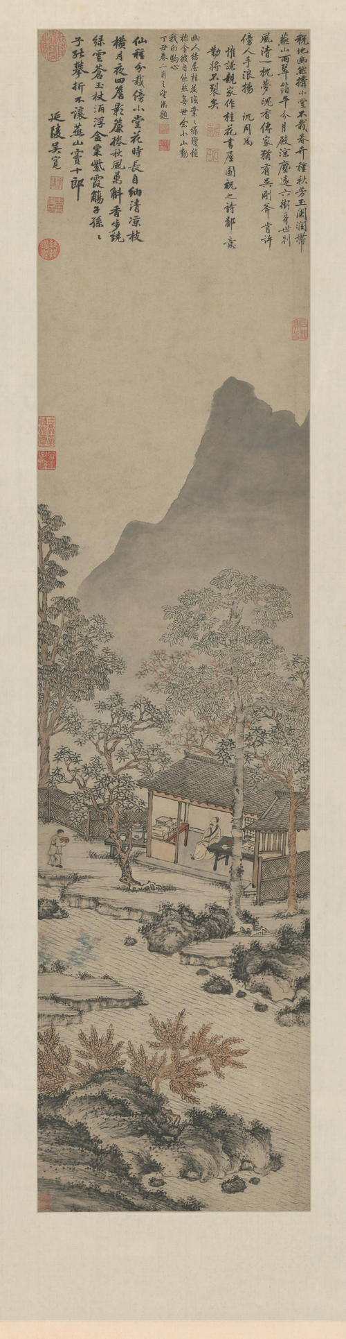 沈周桂花书屋轴, , Shen Zhou