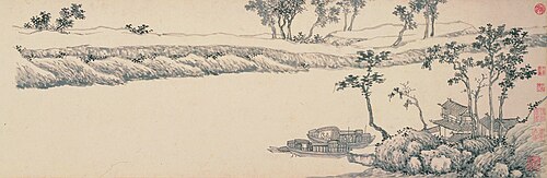 明  沈周  京口送别图卷, 1497, Shen Zhou