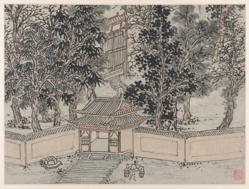 Tiger-Flight Spring at the Back Gate, from Twelve Views of Tiger Hill, Suzhou, 1500, Shen Zhou