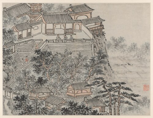 The Five Sages Terrace, from Twelve Views of Tiger Hill, Suzhou, 1500, Shen Zhou