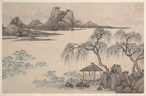 Landscape with Pavilion and Willows, 1468, Shen Zhou