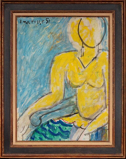 Katia à la chemise jaune, 1951, Henri Matisse