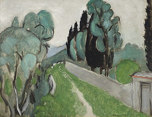Paysage avec cyprès et oliviers aux environs de Nice, 1918, Henri Matisse